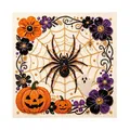 Creative Halloween DIY pearl art kit featuring ghost, spider web and pumpkin decorations - Spider Ghost / 1 Piece