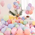 Globos de látex engrosados de colores macaron variados para decoración de cumpleaños - Colores Mezclados Macarrón / Paquete de 100