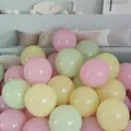 Globos de látex macarrón pastel surtidos para decoración de escenas de cumpleaños y fiesta - Macaron Amarillo Azul Rosa Púrpura Mezclado / Paquete de 100