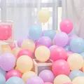 Palloncini macaron assortiti in rosa blu giallo viola pastello per decorazioni di compleanno - Macaron Giallo+Rosso+Viola+Blu (Con Pompa Punti Colla Nastro) / 100 Pezzi (10 Pollici Ispessito)