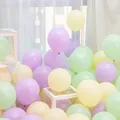 Palloncini in lattice macaron pastello di alta qualità per eleganti decorazioni di compleanno - Macaron Giallo+Verde+Viola (Con Pompa Punti Colla Nastro) / 100 Pezzi (10 Pollici Ispessito)