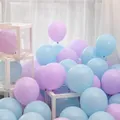 Set di palloncini macaron lilla e azzurri spessi per decorazioni di feste di compleanno - Macaron Blu+Viola (Con Pompa Punti Colla Nastro) / 100 Pezzi (10 Pollici Ispessito)