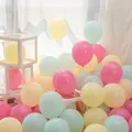 Set di palloncini macaron pastello per feste di compleanno, colori assortiti. - Macaron Rosso+Blu Tiffany+Giallo (Con Pompa Punti Colla Nastro) / 100 Pezzi (10 Pollici Ispessito)