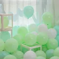Palloncini in lattice macaron verde menta e bianchi per decorazioni festa compleanno - Stile Misto Macaron Verde Blu Tiffany Bianco (Con Pompa Punti Colla Nastro) / Confezione da 100 / Macaron Verde Blu Tiffany Bianco