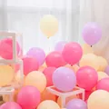 Palloncini in lattice spessi dai colori macaron misti per decorazione feste bambini - Stile Misto Macaron Rosso Giallo Viola (Con Pompa Punti Colla Nastro) / Confezione da 100 / Macaron Rosso Giallo Viola