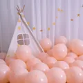 Palloncini macaron color pesca per decorazione scene di feste di compleanno per bambini - Stile Macaron Arancione (Con Pompa Punti Colla Nastro) / Confezione da 100 / Arancione