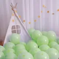 Palloncini in lattice verde macaron premium per feste di compleanno e decoro camera - Verde Macaron (Con Pompa Punti Colla Nastro) / 10 Pollici Ispessito (Confezione da 100)