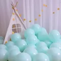 Palloncini macaron verde menta spessi di qualità per feste di compleanno bimbi. - Blu Tiffany Macaron (Con Pompa Punti Colla Nastro) / 10 Pollici Ispessito (Confezione da 100)