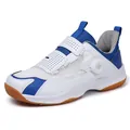 Professionelle atmungsaktive Badmintonschuhe mit rutschfester Gummisohle für das Training - 34 / Professioneller Stil (288) / Weißblau