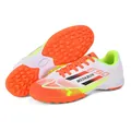 Colorful turf soccer shoes with breathable mesh and anti-slip rubber soles for training. - 30 / Orange