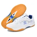 High-quality professional table tennis shoes with non-slip rubber sole for indoor sports. - 36 / SDX-9 White Blue