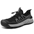 Lichtgewicht ademende mesh slip-on sneakers voor heren met zachte antislipzolen zomer - 38 / Zwart