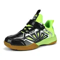 Children's professional badminton shoes with breathable mesh and anti-slip gum sole - 29 / Fluorescent Green