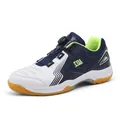 Chaussures de badminton professionnelles avec molette de serrage et maille respirante. - 36 / Blanc Bleu Marine
