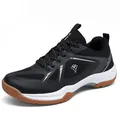 Chaussures de badminton professionnelles noires respirantes avec semelle en gomme durable - 39 / 2508 Noir