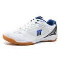 Chaussures de badminton respirantes avec semelle en caoutchouc antidérapante pour entraînement - 32 / Blanc Bleu