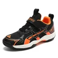 Lichtgewicht badminton- en tennisschoenen voor kinderen in zwart en oranje - 30 / Zwart Oranje