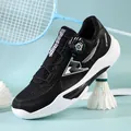 Professional black badminton shoes featuring a quick-adjust rotating buckle system. - 36 / Black (8219)