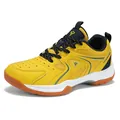 Chaussures de badminton jaunes pour hommes respirantes avec semelle antidérapante - 39 / Jaune