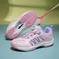 Professionelle rosa Badminton-Schuhe für Kinder mit Drehverschluss und atmungsaktivem Mesh - 30 / Rosa