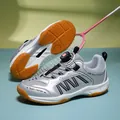 Silberne Badminton-Sportschuhe für Kinder mit Drehverschluss und rutschfester Sohle - 30 / Silbergrau