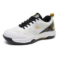 Chaussures de badminton respirantes blanc et or pour entraînement intérieur et extérieur - 36 / Or blanc