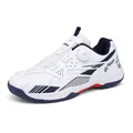 Professional breathable sports shoes for badminton and table tennis with rotating dial - 38 / White Blue