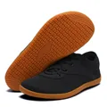 Schwarze minimalistische Barfuß-Sportschuhe mit rutschfester Gummisohle zum Wandern - 38 / Schwarz