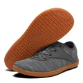 Graue minimalistische Barfuß-Sportschuhe mit rutschfester Gummisohle für Damen und Herren - 38 / Dunkelgrau