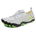 White quick-drying water shoes with lime green accents and non-slip sole - 35 / White (1730)