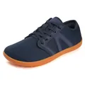 Herren Barfuß-Laufschuhe aus blauem Mesh mit robuster Gummisohle für das Training. - 36 / Dunkelblau