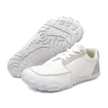 Minimalist white barefoot casual sneakers with breathable fabric and flexible sole - 36 / White (A21)