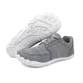 Gray fly-knit barefoot casual sneakers for men and women with durable white rubber sole - 36 / Gray (A21)