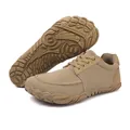 Minimalist khaki fly-knit barefoot sneakers with flexible rubber sole for men and women - 36 / Khaki (A21)