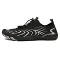 Schnelltrocknende Barfuß-Wasserschuhe für Strand Schwimmen Wandern und Fitnesssport - 36 / 801 Serie (801) / Schwarz