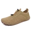 Khaki barefoot minimalist water shoes for outdoor hiking and wading with quick-lace system - 36 / Khaki