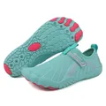 Light blue outdoor water shoes with non-slip pink sole for beach and river wading - 36 / Rose Red (803)
