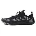 Langlebige schwarze schnelltrocknende Barfuß-Wasserschuhe für Outdoor-Schwimmen und Strandtag - 36 / 802 Serie (802) / 802 Schwarz & Grau