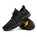 Black lightweight breathable hiking shoe with non-slip sole for outdoor activities - 35 / Black