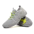 Lightweight grey outdoor hiking shoes with non-slip sole and breathable mesh upper - 35 / Light Gray