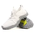 Lightweight non-slip outdoor hiking shoes featuring white mesh upper and grey sole variant - 35 / White