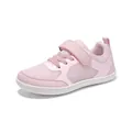 Pink children's wide toe box casual sports shoes with breathable mesh and Velcro strap - 25 / Casual Sneakers (2505) / Pink