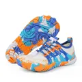 Non-slip kids aqua shoes featuring vibrant blue and orange camouflage sole pattern. - 38 / 2368 New Style (2368) / White