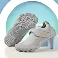 Grey kids' quick-dry water shoes with anti-slip rubber sole for beach and water sports - 38 / A808 Thickened Sole Style (A808) / Gray
