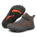 Chaussures de randonnée pour enfants gris et orange avec semelle en caoutchouc - 28 / Gris Orange