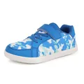 Stylish blue and white camouflage children's sneakers with fly-knit mesh and velcro - 26 / Camo Blue