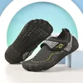 Durable kids' non-slip water shoes with black mesh and yellow accents for beach play. - 38 / A808 Thickened Sole Style (A808) / Black