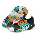 Quick-dry camouflage water shoes for kids and adults with non-slip rubber outsoles - 38 / 2368 Style / Black