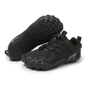 Professional black minimalist barefoot fitness shoes for children with anti-slip rubber soles - 37 / Black