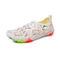 White lightweight quick-dry barefoot water shoes with vibrant colorful graffiti patterns - 25 / Letter Graffiti (568) / White